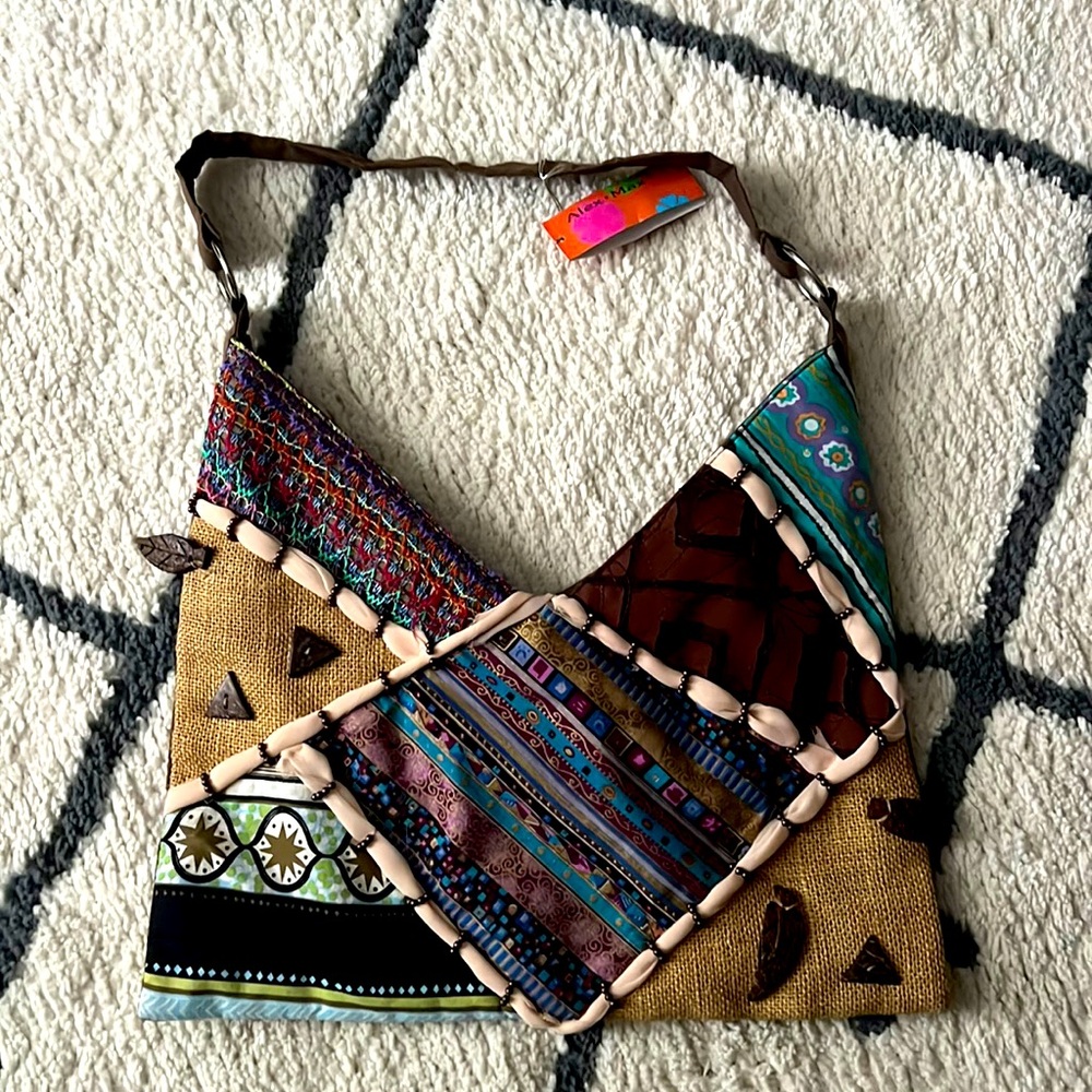 Alex max hippie patchwork hobo bag
